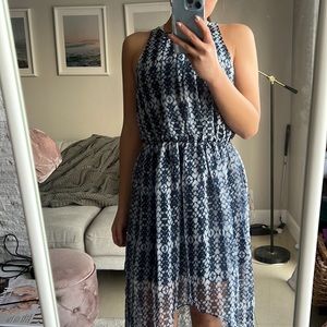 Printed Hi-Low Dress S